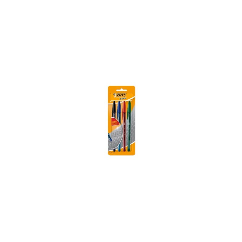 Bolígrafo Punto Fino 0.7 mm Bic Precisión y Suavidad Bl/4 Básicos