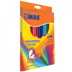 Lápices de Colores MAE Mina Gruesa 4 mm Redondos C/24