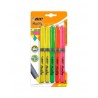Marcatextos Bic Marking Grip Bl/5 Surtidos, Punta Cincel