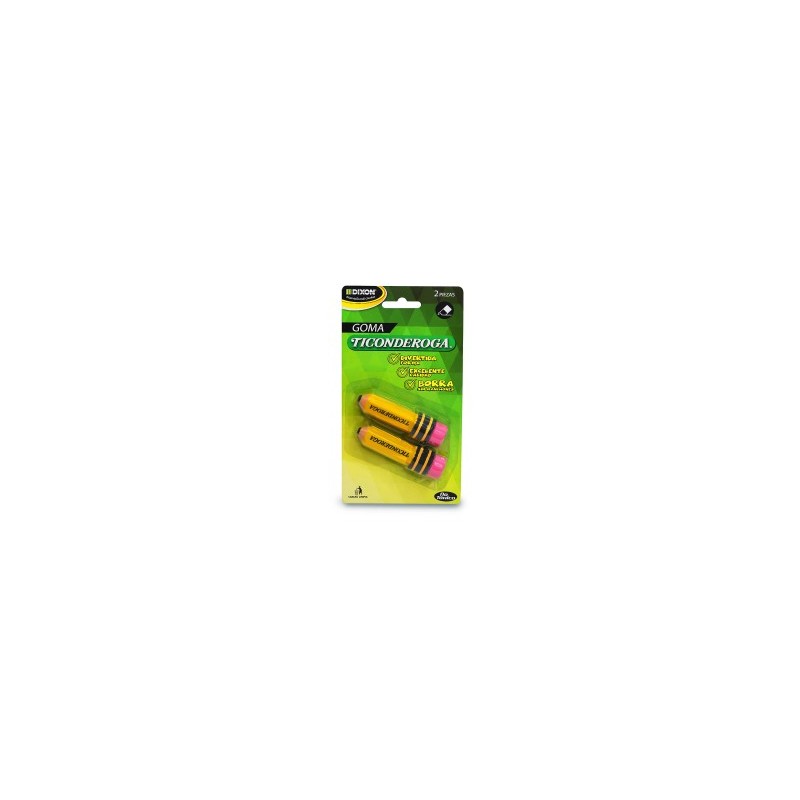 Borrador Figura Ticonderoga Bl/2 Lápiz Amarillo