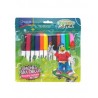 Plumones Aquarelo Junior Azor C/12 Punta Bala
