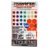 Etiqueta Estrella Transfer Chica E6Ces014 C/189 Cols. Met. Autoadh.