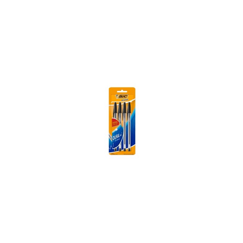 Bolígrafo Punto Mediano 1.0 mm Bic Dura+ Bl/4 Negro