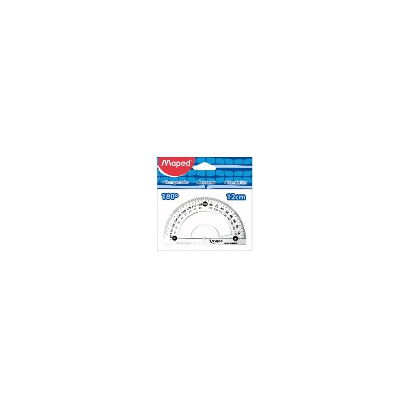 Transportador 180° Maped 12 cm