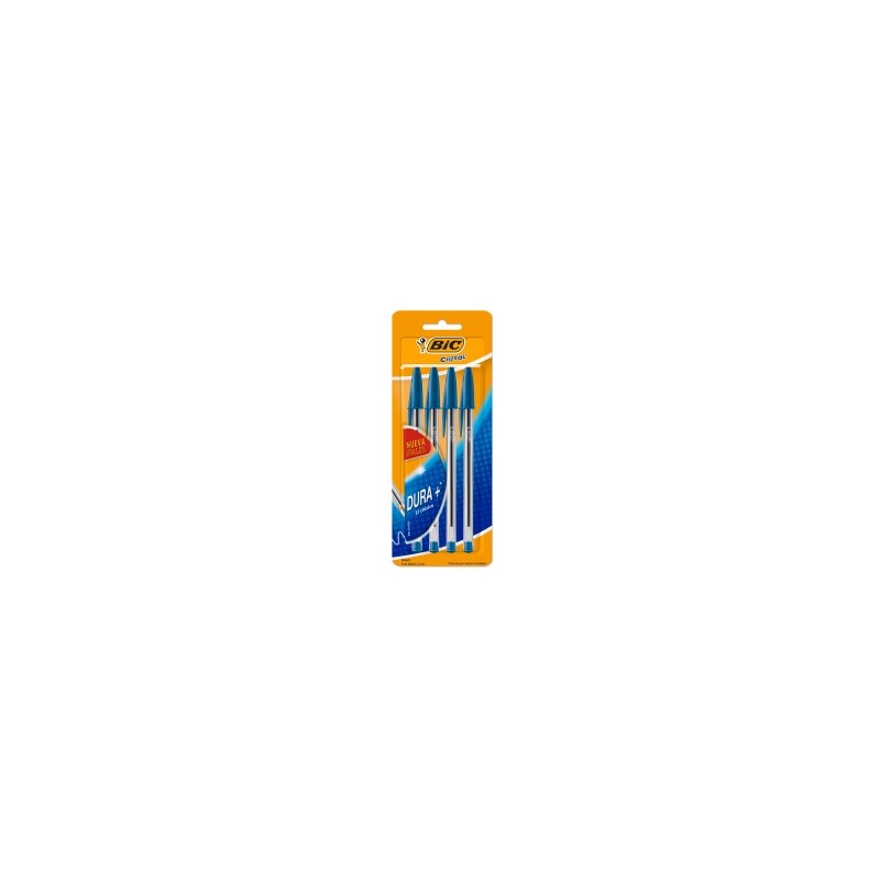Bolígrafo Punto Mediano 1.0 mm Bic Dura+ Bl/4 Azul