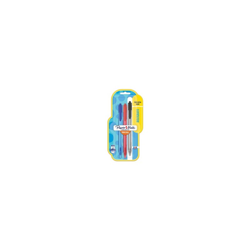 Bolígrafo Retráctil 1.0 mm Paper Mate Kilométrico 100 RT Bl/3
