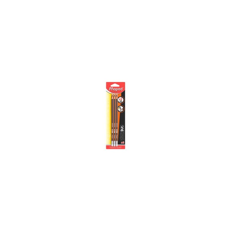 Lápiz de Grafito #2 Maped Black Peps Triangular Bl/6