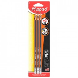 Lápiz de Grafito #2 Maped Black Peps Triangular Bl/6