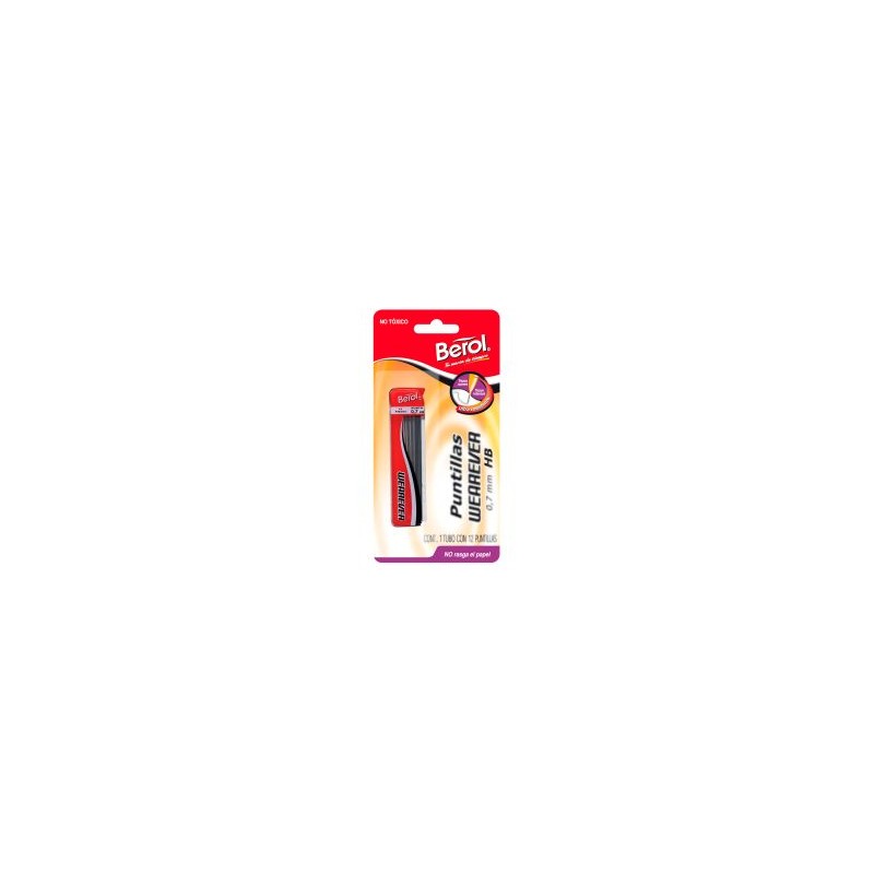 Puntillas 0.7 mm HB Wearever Berol Tubo C/12 Bl/1