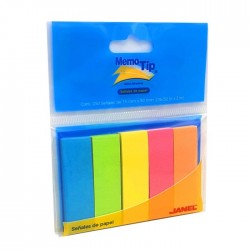 Banderitas MemoTip Janel Mini Señales Papel 1.5 x 5 cm. C/250 h.