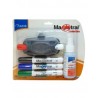 Marcador para Pintarrón Magistral Didáctico Bl/4 + Borrador y Líquido Limpiador