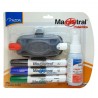 Marcador para Pintarrón Magistral Didáctico Bl/4 + Borrador y Líquido Limpiador