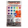 Etiqueta Estrella Transfer Gde. E6Ces019 C/105 Cols. Met. Autoadh.