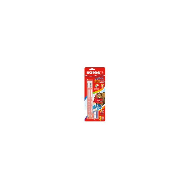 Lápiz de Grafito Entrenador Kores Coach Jumbo Triangular Bl/2