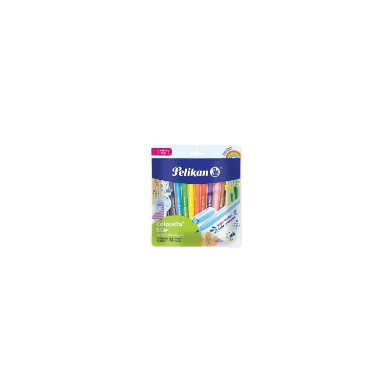 Plumones Pelikan Colorella Star C/12 Punto Fino