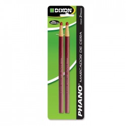 Marcador de Cera Dixon Phano Rojo Bl/2