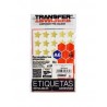 Etiqueta Estrella Transfer Gde. E60Es019 C/105 Oro Met. Autoadh.