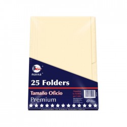 Folder Crema Nassa C/25 Oficio