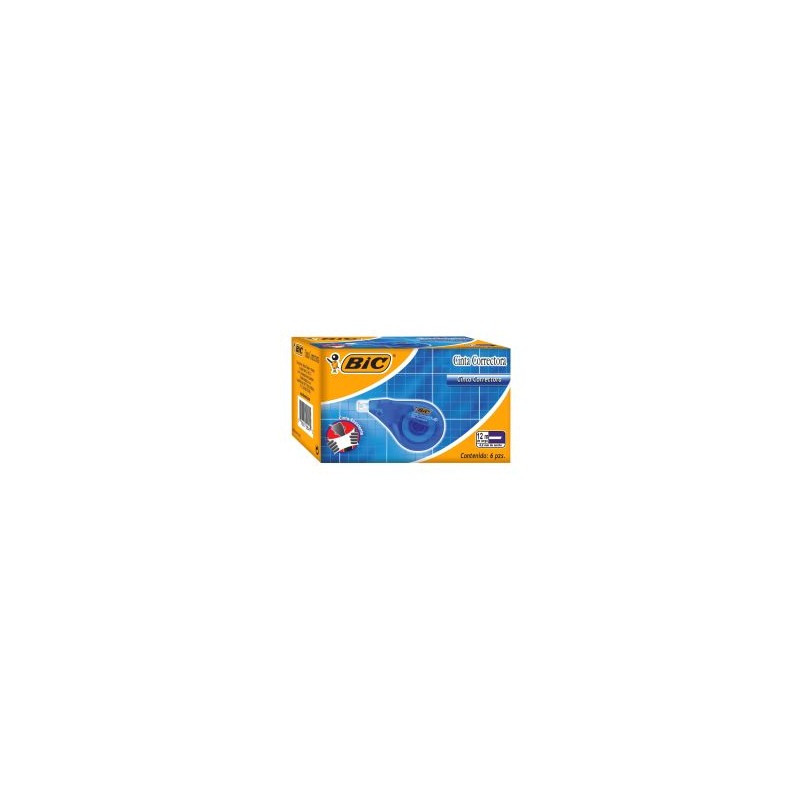 Cinta Correctora Bic Azul 4.2 mm x 12 m.