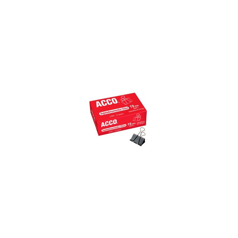 Sujetadocumentos Chico Acco 19mm, 3/4" C/12