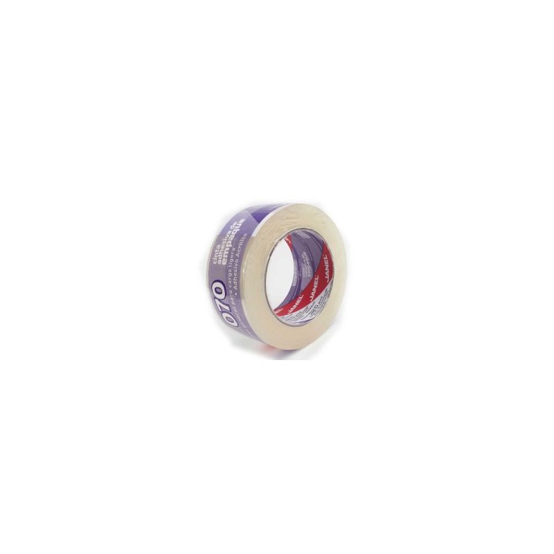 Cinta Adhesiva Empaque Transparente Janel 070, 48 mm x 150 m. Rollo, Adhesivo Acrílico