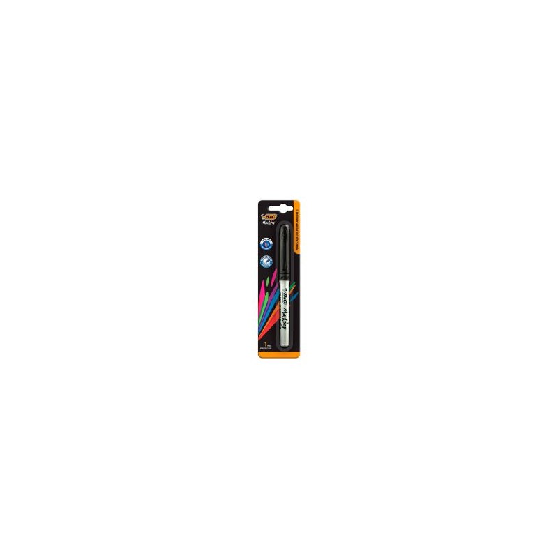 Marcador Permanente Bic Marking Grip Bl/1 Negro, Punto Fino