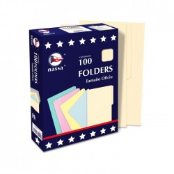 Folder Crema Nassa C/100 Oficio