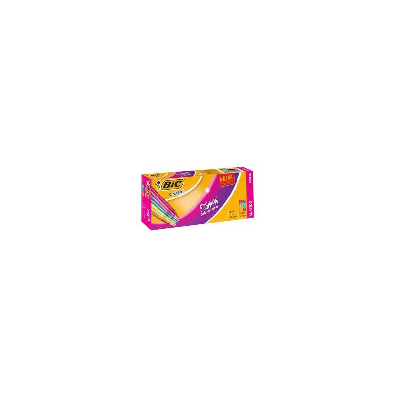Bolígrafo Punto Grueso 1.2 mm Bic Fashion Colores Vivos Surtido
