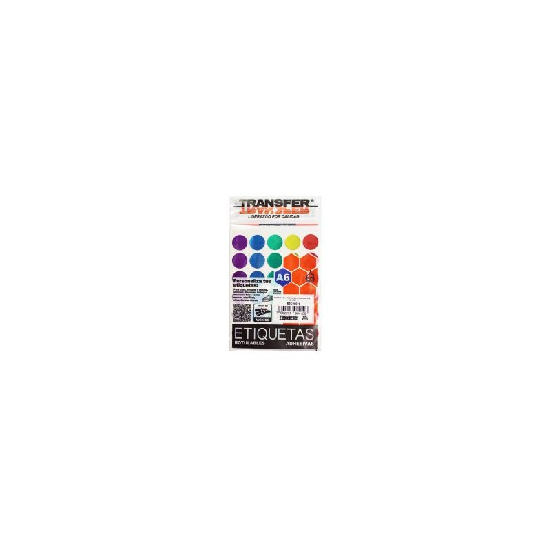 Etiqueta Sello 19 Mm. Transfer E6C00019 Colores C/90