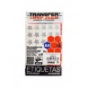Etiqueta Estrella Transfer Gde. E6Pes019 C/105 Plata Met. Autoadh.