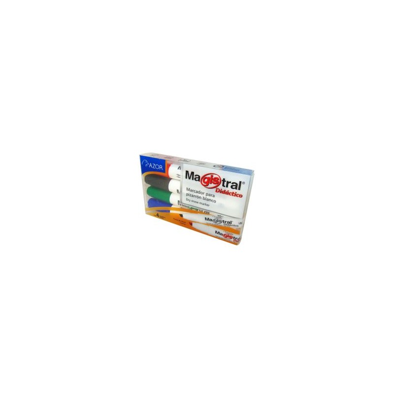 Marcador para Pintarrón Magistral Didáctico Bl/4 Punta Cincel