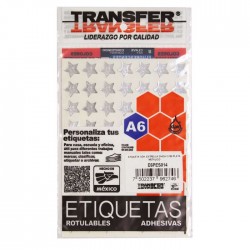 Etiqueta Estrella Transfer Chica E6Pes014 C/189 Plata Met. Autoadh.
