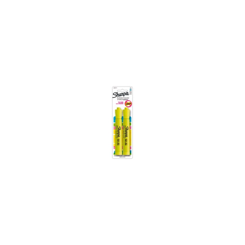 Marcatextos Sharpie Bl/2 Amarillo, Punta Cincel