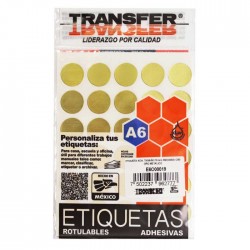 Etiqueta Sello 19 Mm. Transfer E6Q00019 Oro C/90