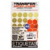 Etiqueta Sello 19 Mm. Transfer E6Q00019 Oro C/90