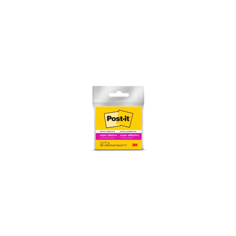 Block Post-it Opp Super Sticky 7.6 x 7.6 cm 45 h.