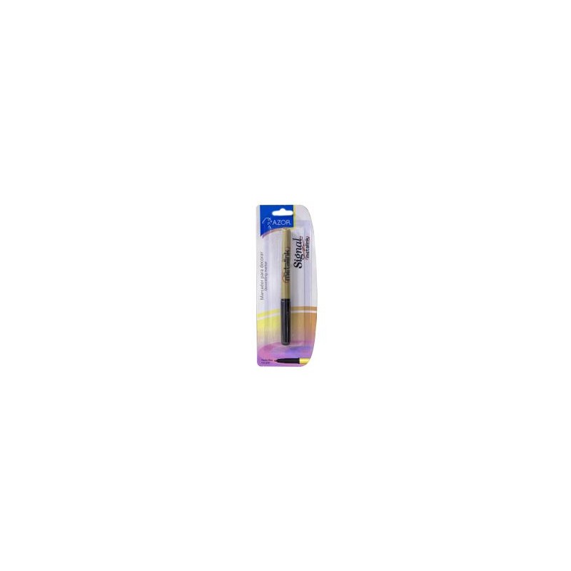 Marcador Permanente Azor Signal Metalink Bl/1 Dorado, Punto Fino
