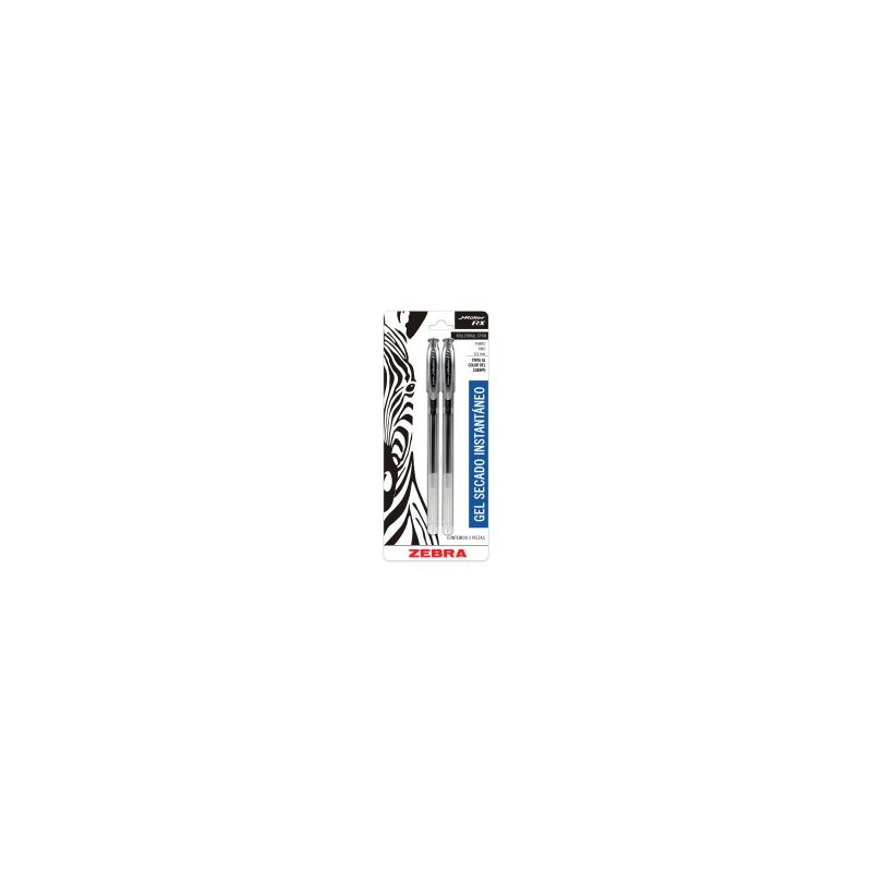 Bolígrafo Roller Gel Punto Fino 0.5 mm Zebra J-Roller RX Negro Bl/2