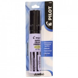 Marcador Permanente Pilot Jumbo Bl/1 Negro, Punta Cincel Gruesa 12.5 mm