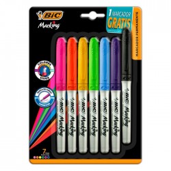 Marcador Perm.P/Fino Bic 965137 Marking Color Collection Bl/6 Surtido