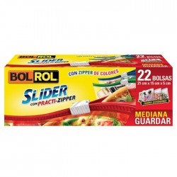 Bolsa Mediana Bol-Rol Slider C/22 21 X 15 X 5 Cm 7502211161684
