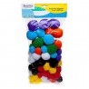 Pompon Gigante Barrilito Bb72 Surt.Cols. C/72 3,4 Y 5 Cm