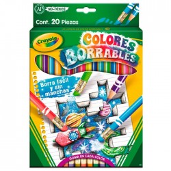 Lápices de Colores Borrables Crayola Redondos C/20