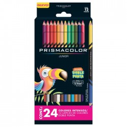 Lápices de Colores Prismacolor Junior Redondos Doble Punta C/12x24