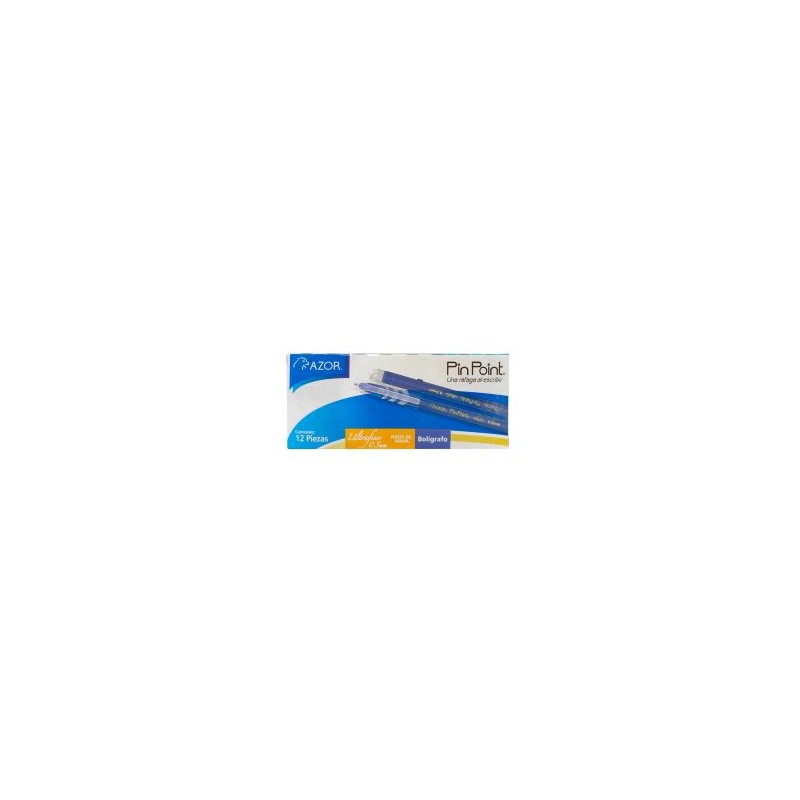 Bolígrafo Punto Ultrafino 0.5 mm Azor Pin Point C/12 Azul
