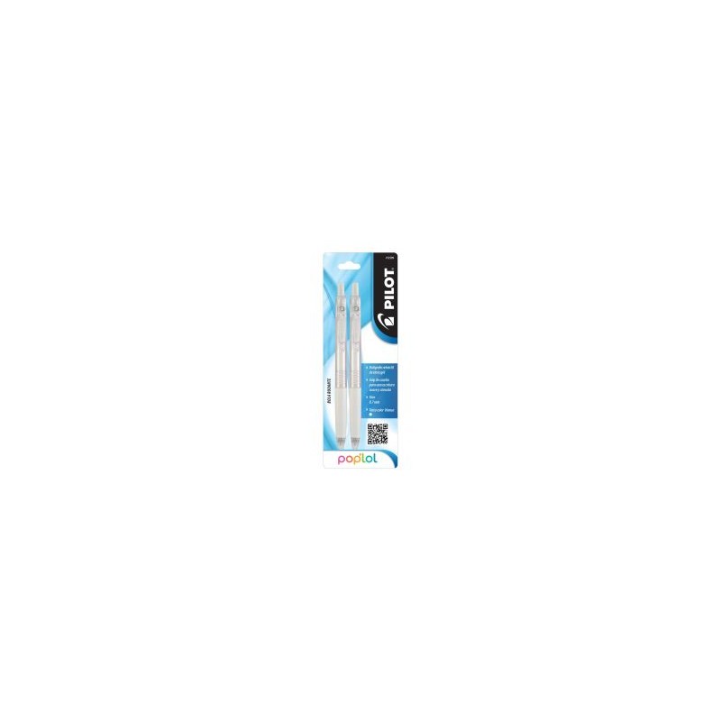 Bolígrafo Retráctil Punto Fino 0.7 mm Pilot Poplol Gel Bl/2 Blanco
