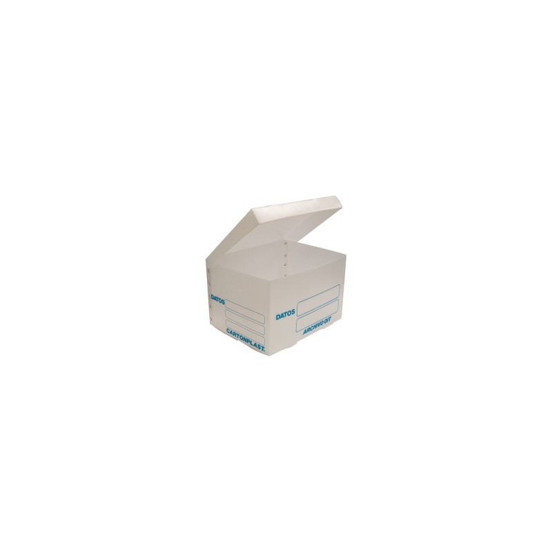Caja para Archivo Plástico Cartonplast Carta 38.5 x 31 x 25 cm. Tapa Integrada