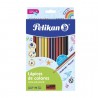 Lápices de Colores Pelikan Mina Gruesa 4 mm Redondos C/36