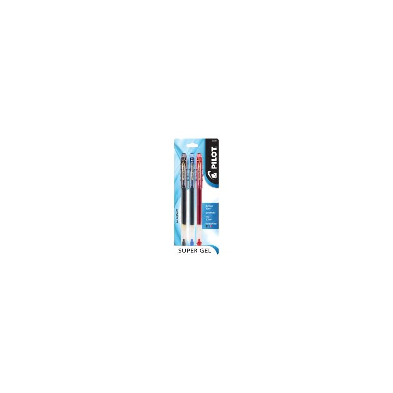 Bolígrafo Punto Fino 0.7 mm Pilot Super Gel Bl/3 Básicos