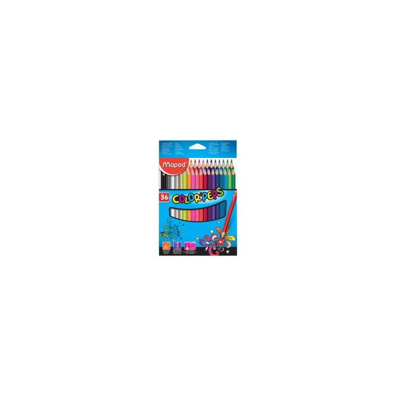 Lápices de Colores Maped Color Peps Triangulares C/36
